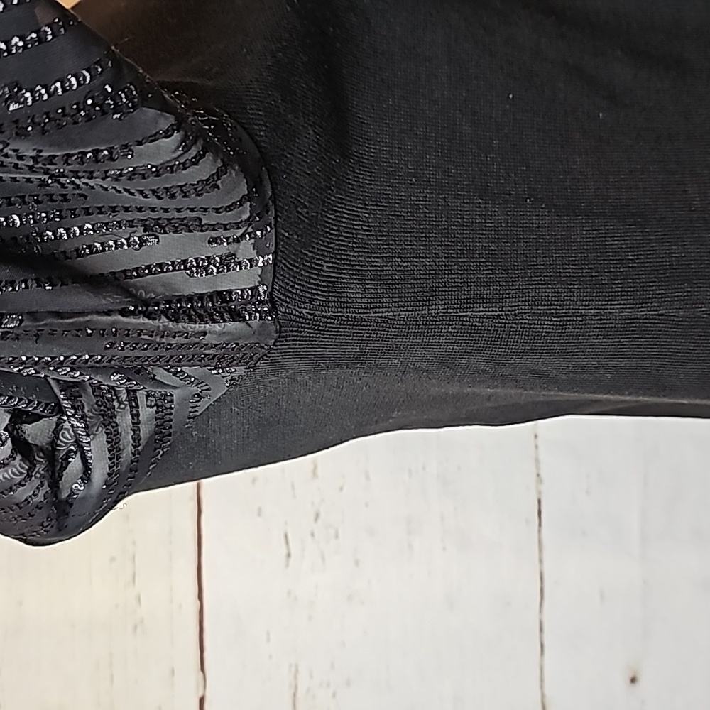 89TH + MADISON BLACK SHEER LONG SLEEVE MOCK TURTLENECK PULLOVER SWEATER - Picture 4 of 12